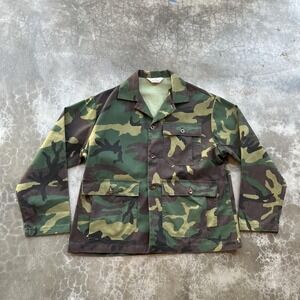 RedHead Jacket Mens Large Woodland Camo Hunting Chore Coat Pockets Button Front